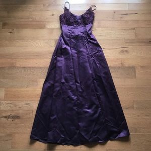 Plum long dress